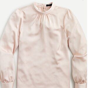 J. Crew Light Pink Satin Blouse